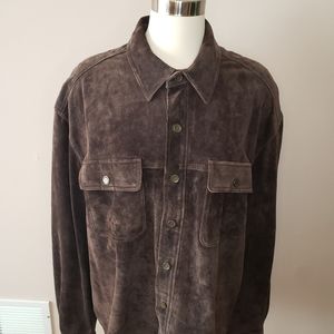 Eddie Bauer suede shirt jacket